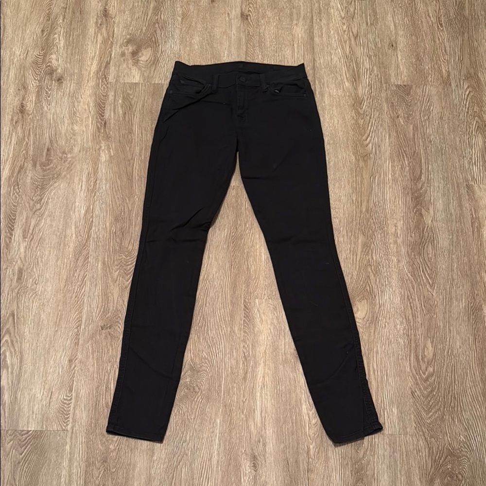 7 For All Of Mankind The Skinny Black Jeans